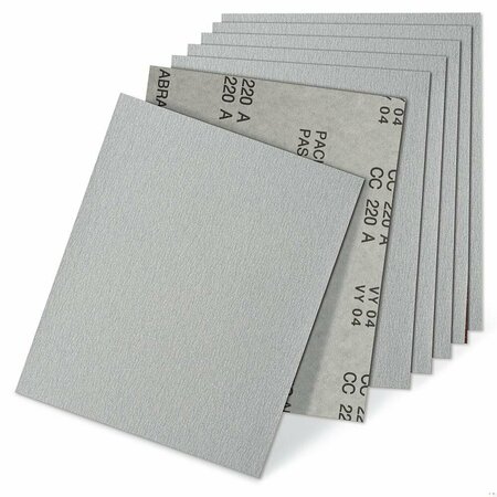 CGW ABRASIVES S13T Stearated Sanding Sheet, 11 in L x 9 in W, 320 Grit, Very Fine Grade, Silicon Carbide Abrasive,  44851